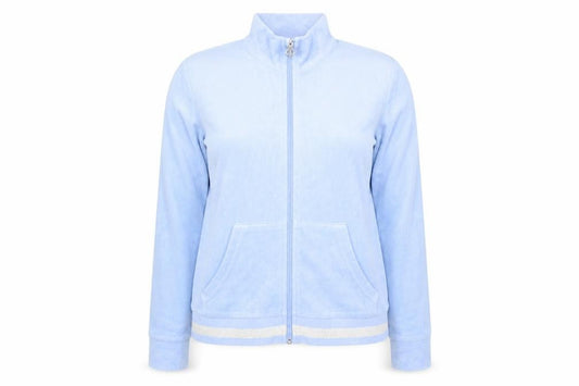 Juicy Couture Women’s Blue Track Jacket Size 16 Cotton Blend Full Zip