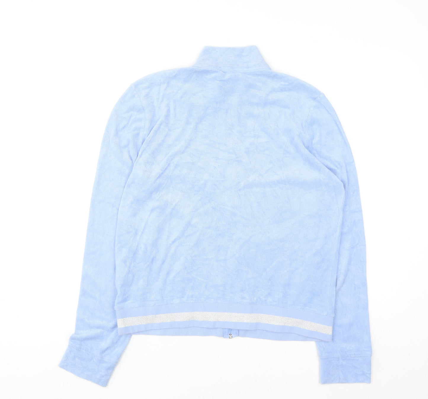 Juicy Couture Women’s Blue Track Jacket Size 16 Cotton Blend Full Zip