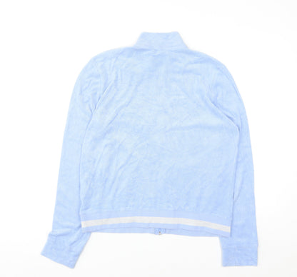 Juicy Couture Women’s Blue Track Jacket Size 16 Cotton Blend Full Zip