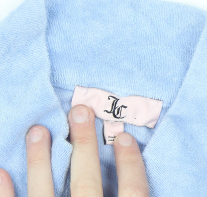 Juicy Couture Women’s Blue Track Jacket Size 16 Cotton Blend Full Zip