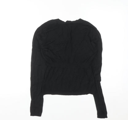 Calvin Klein Jeans Women's Black V-Neck Knit Jumper Size S