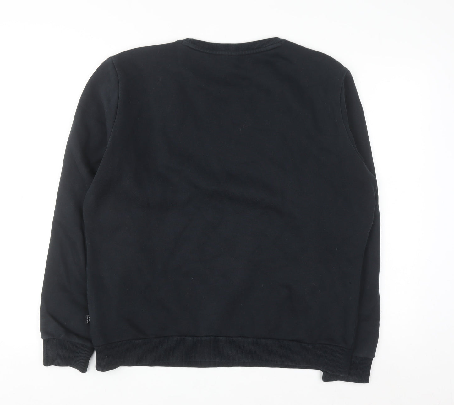 Puma Men Black M Crew Neck Pullover Sweatshirt Regular Fit