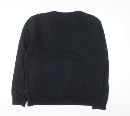 Puma Men Black M Crew Neck Pullover Sweatshirt Regular Fit