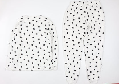 Primark Women White Fleece 101 Dalmatians Pyjama Set M