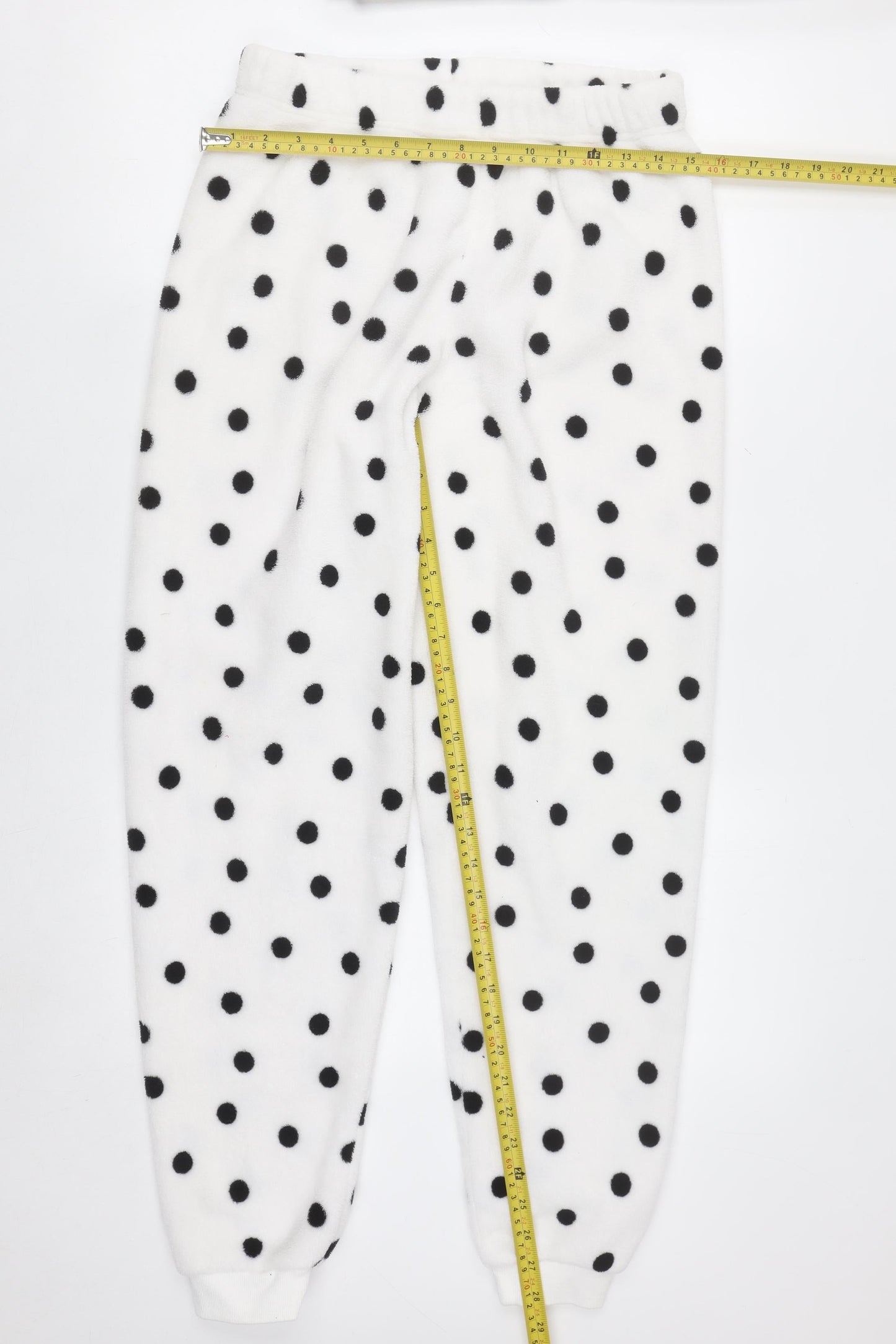 Primark Women White Fleece 101 Dalmatians Pyjama Set M
