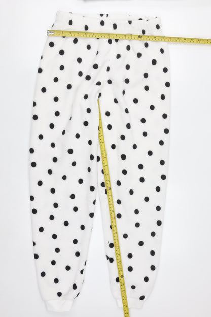 Primark Women White Fleece 101 Dalmatians Pyjama Set M