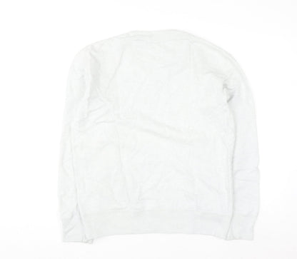 Uniqlo Men's White M Crew Neck Pullover Sweatshirt