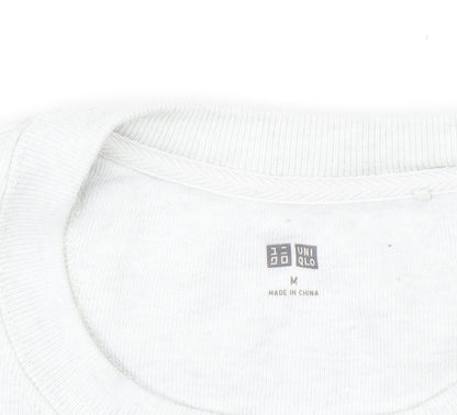 Uniqlo Men's White M Crew Neck Pullover Sweatshirt