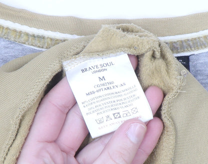 Brave Soul Men's Beige Pullover Sweatshirt Size M