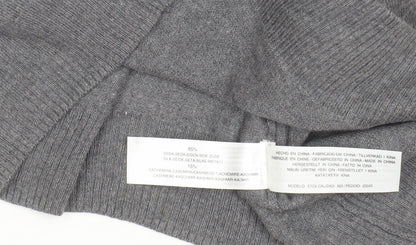 Massimo Dutti Women Grey Silk Cashmere Tank Top XL