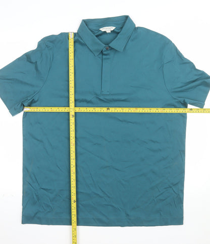 Marks and Spencer Autograph Men's Blue Supima Cotton Polo Shirt XL
