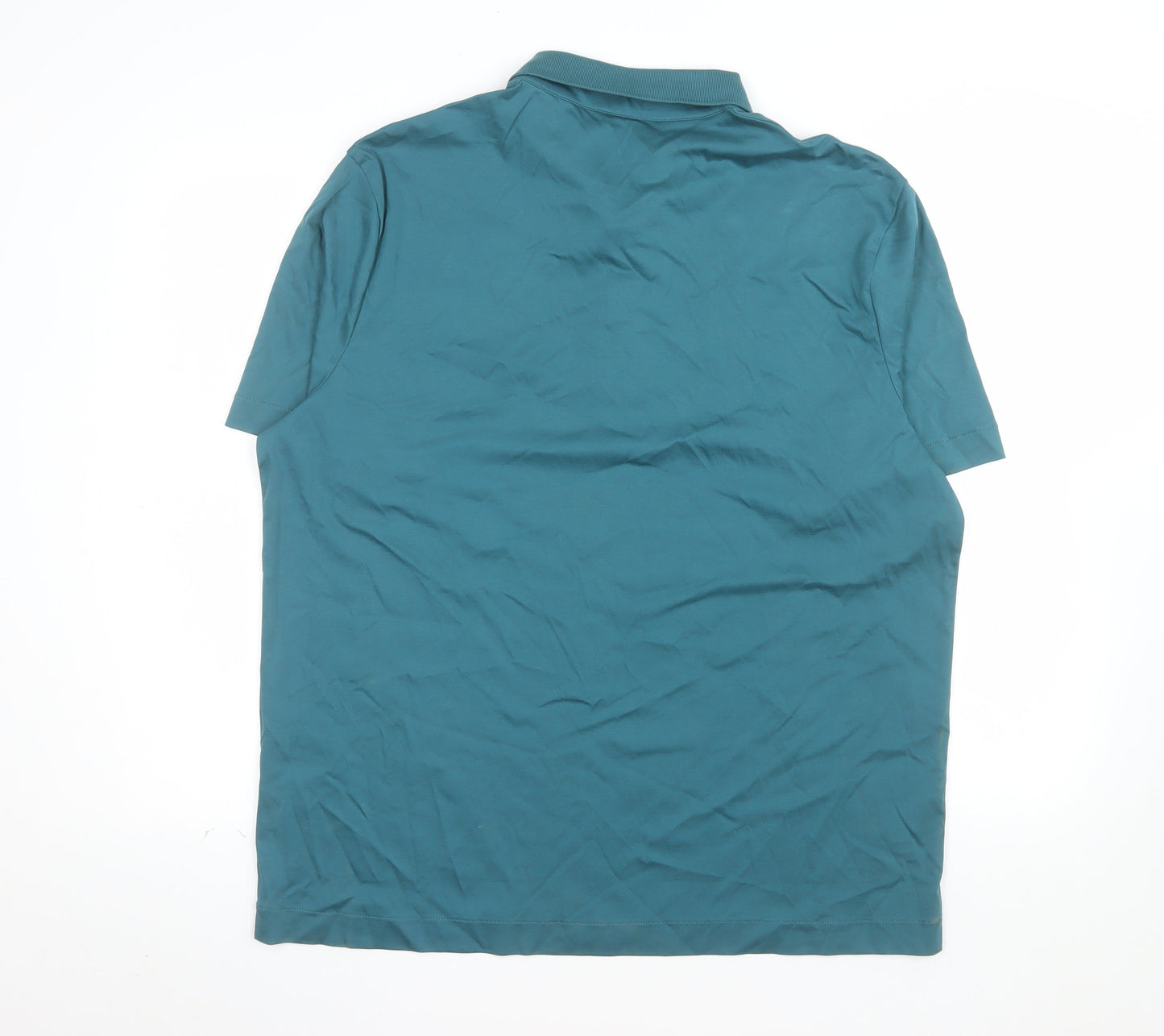Marks and Spencer Autograph Men's Blue Supima Cotton Polo Shirt XL