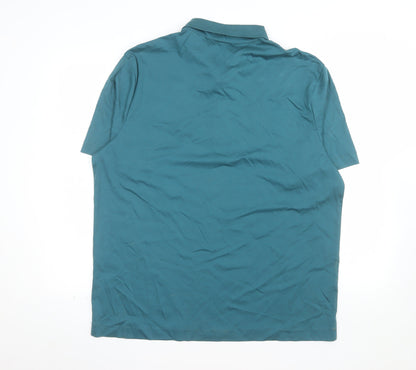 Marks and Spencer Autograph Men's Blue Supima Cotton Polo Shirt XL