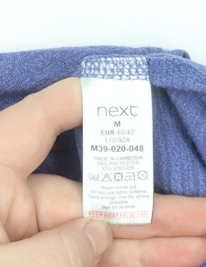 Next Women’s Blue Long Sleeve Basic T-Shirt M Regular Fit