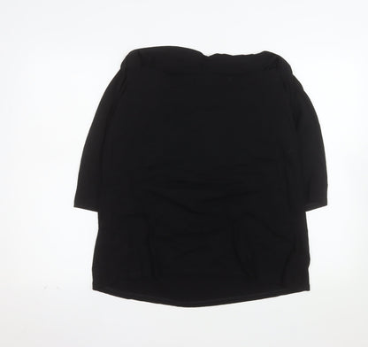 Marks and Spencer Women’s Black Jersey Boat Neck Blouse UK 22