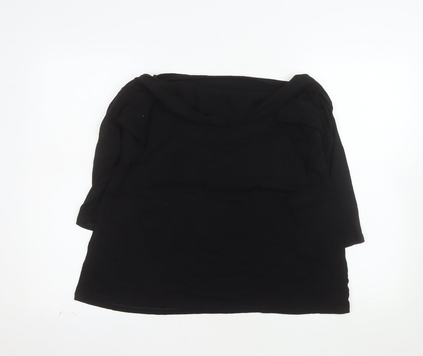 Marks and Spencer Women’s Black Jersey Boat Neck Blouse UK 22