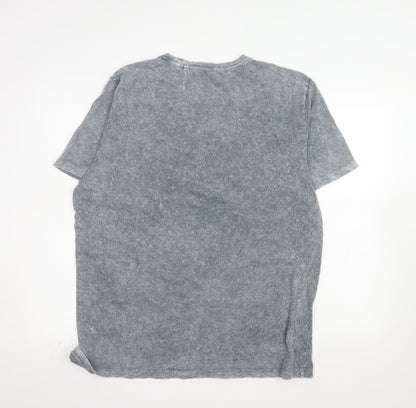 Next Unisex Grey Animal Print Cotton T-Shirt XL