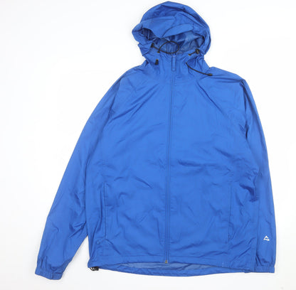 Alpine Design Men's Blue L Lightweight Hooded Windbreaker Jacket