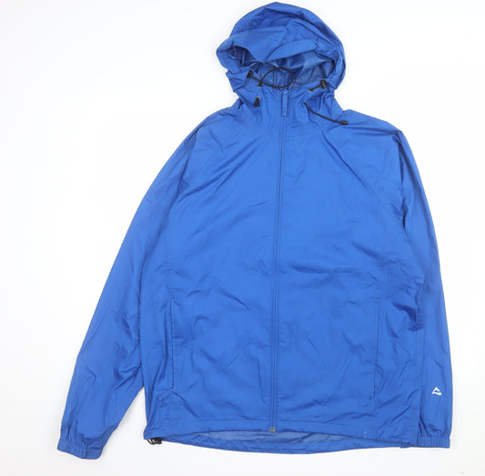 Alpine Design Men's Blue L Lightweight Hooded Windbreaker Jacket