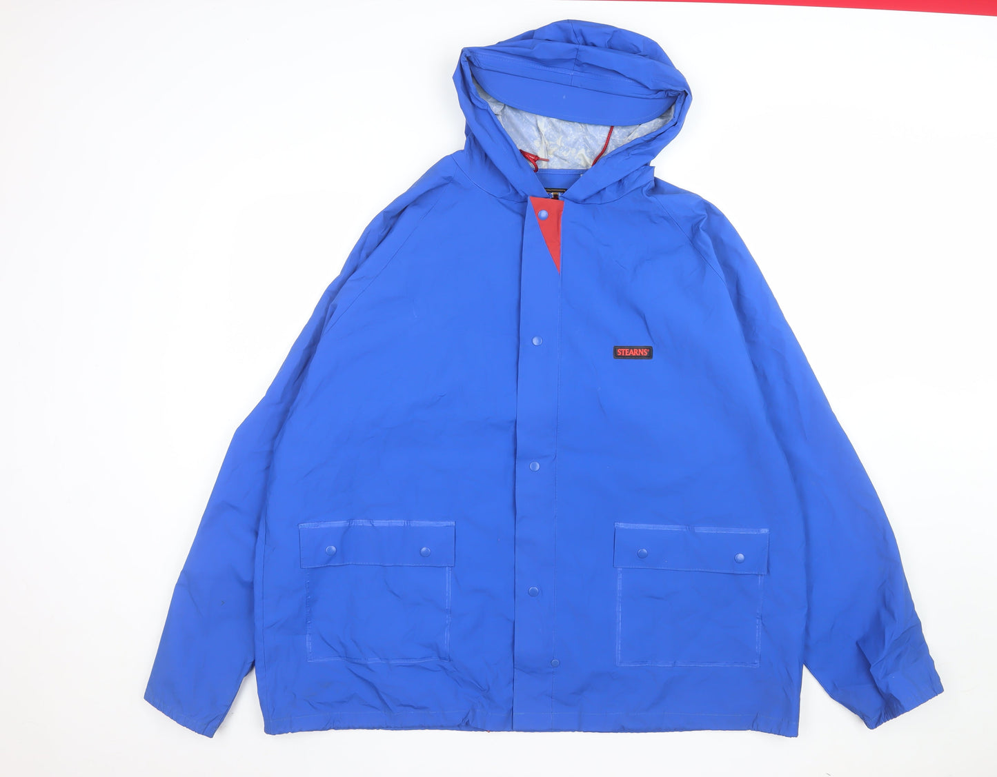 Stearns Men's Blue XL Hooded Waterproof Rain Coat Jacket