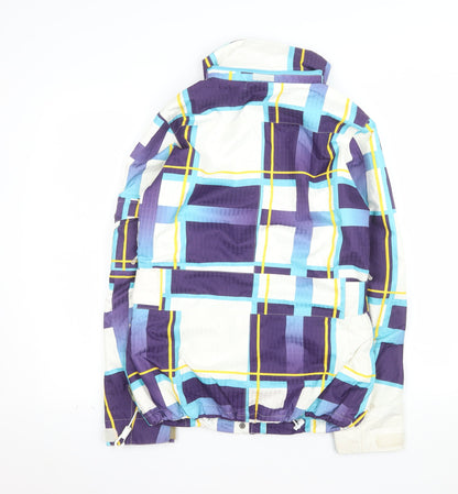 Firefly Women's Purple Check Ski Jacket Size S Waterproof Winter Coat