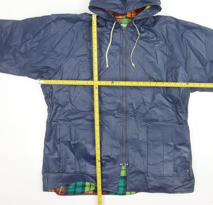Misty Harbor Men's Blue 3XL Hooded Waterproof Rain Coat