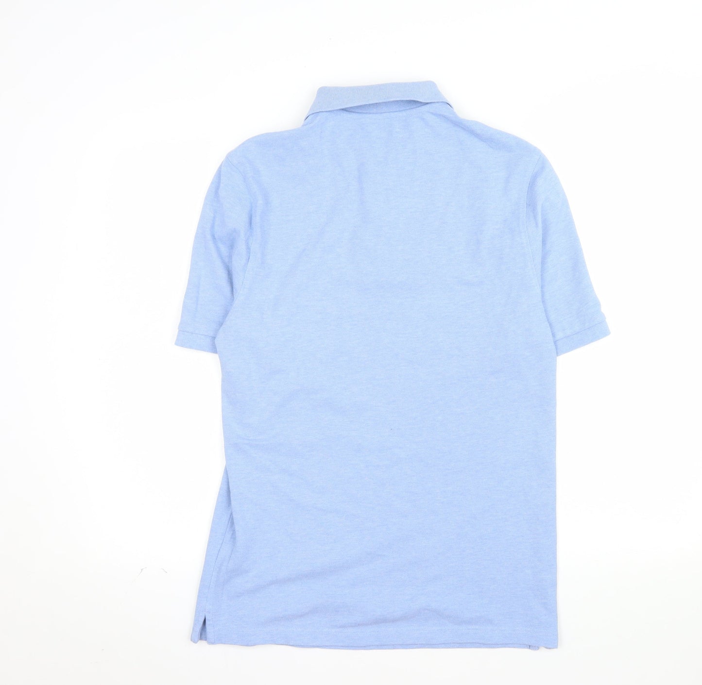 Marks and Spencer Men's Blue Regular Fit Cotton Polo Shirt Size S