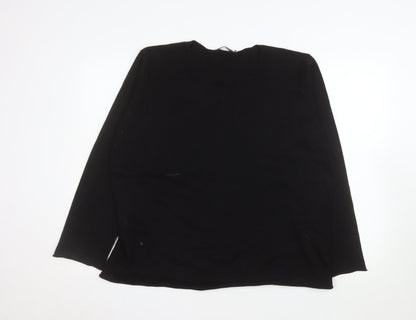 Gudrun Sjödén Women's Black Cotton Crew Neck Pullover Jumper XL
