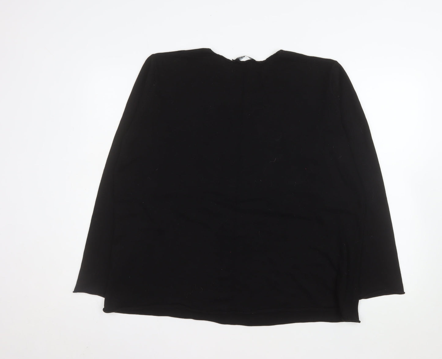 Gudrun Sjödén Women's Black Cotton Crew Neck Pullover Jumper XL