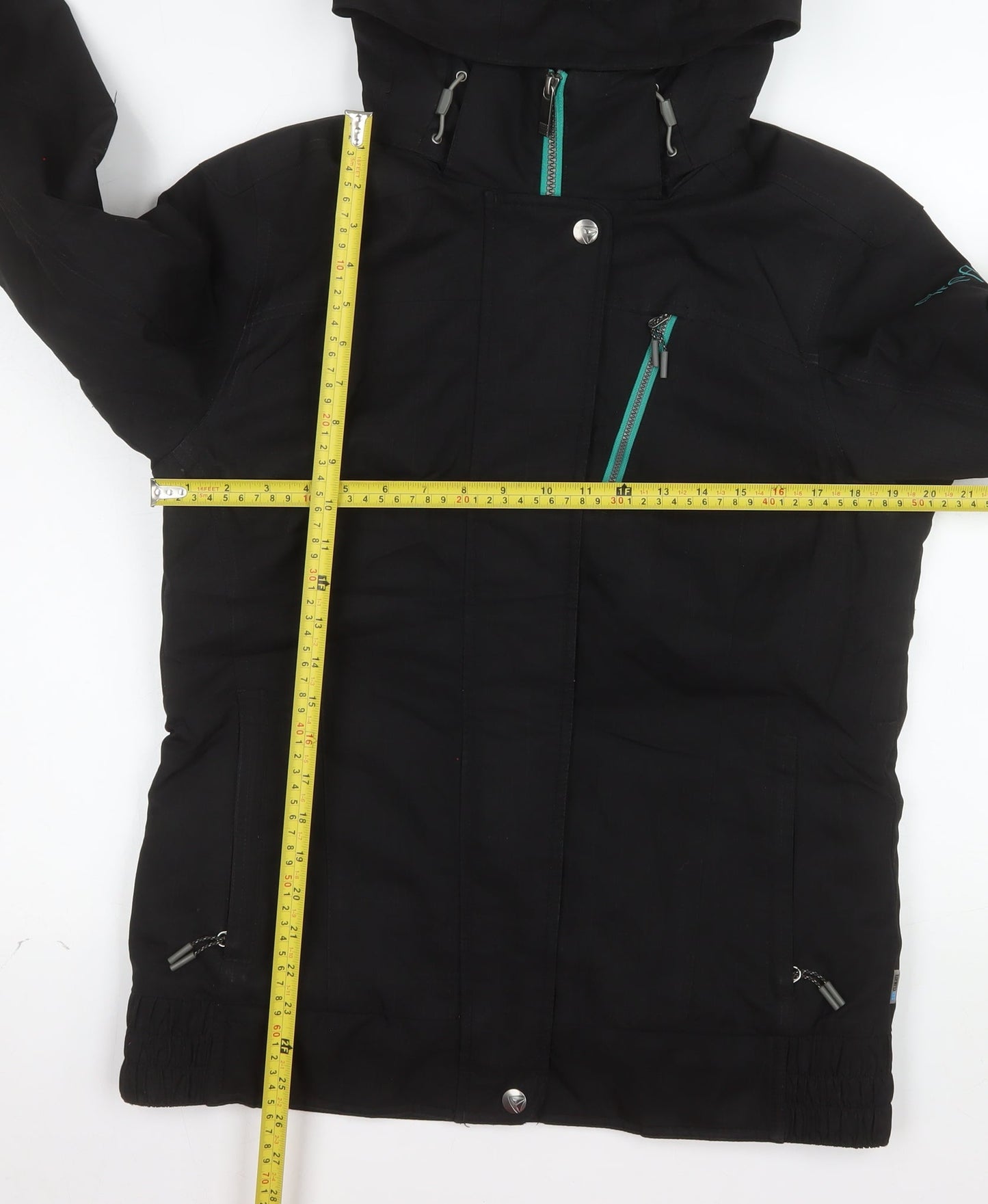 Firefly Womens Black Hooded Waterproof Ski Jacket Size M
