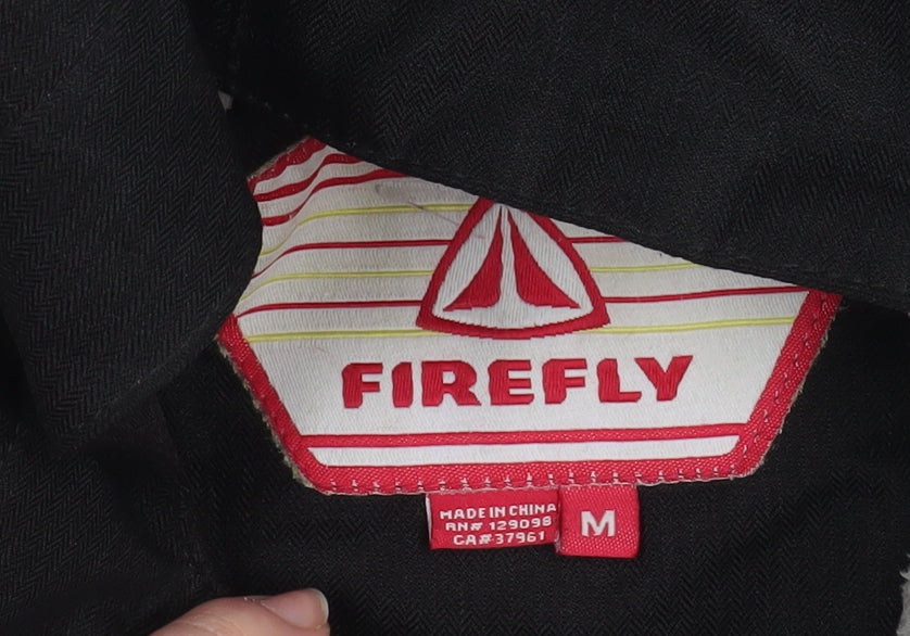 Firefly Womens Black Hooded Waterproof Ski Jacket Size M