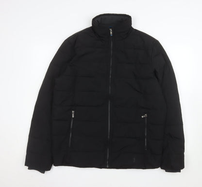 Weatherproof Women's Black Puffer Jacket M Mid-Length Lined