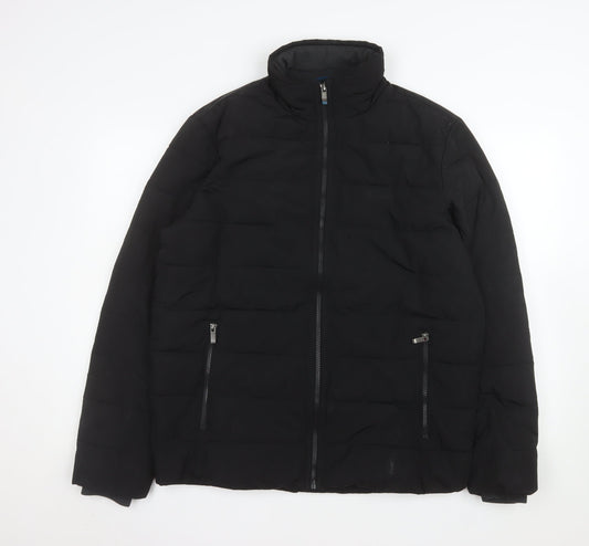 Weatherproof Women's Black Puffer Jacket M Mid-Length Lined