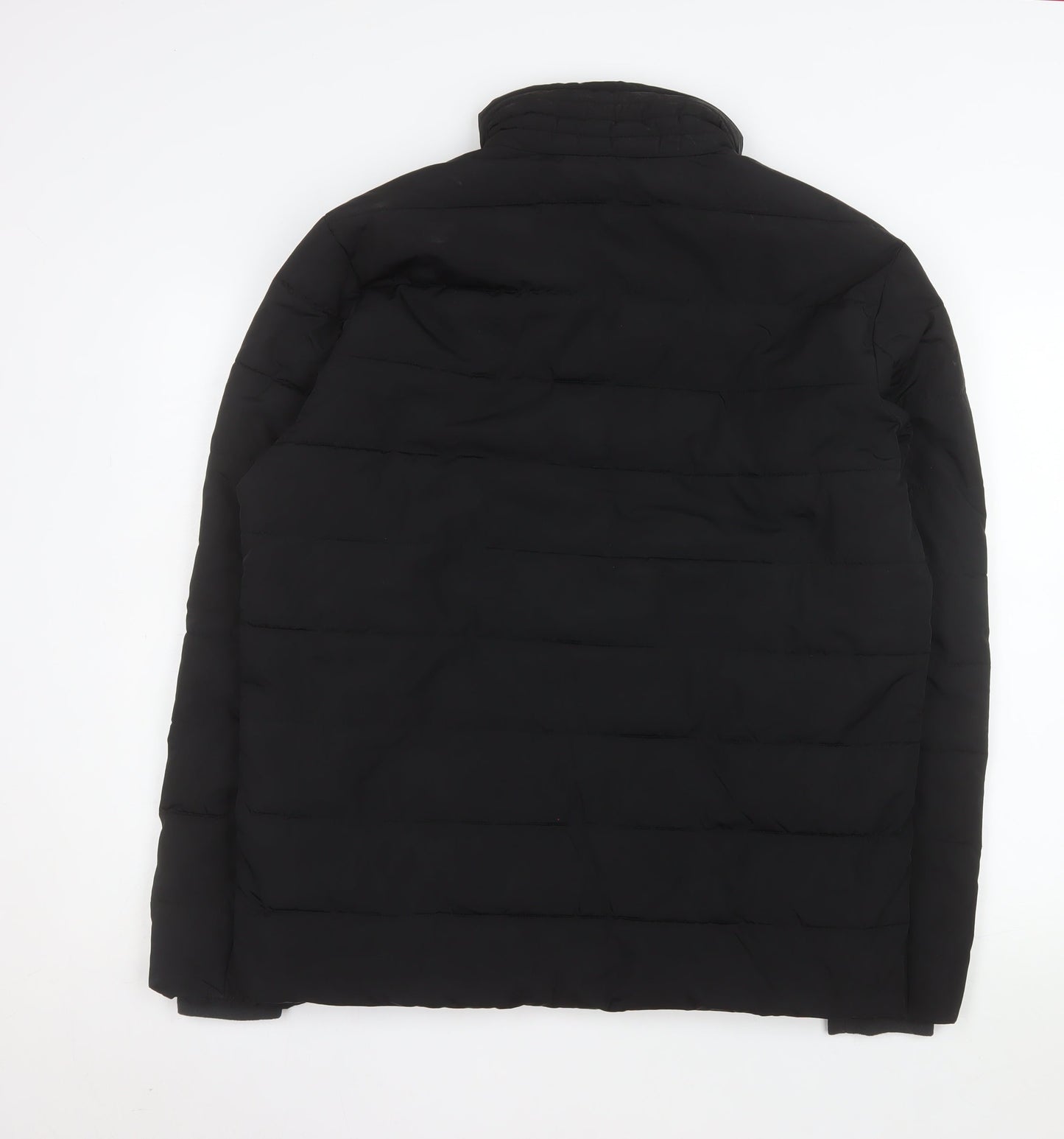 Weatherproof Women's Black Puffer Jacket M Mid-Length Lined