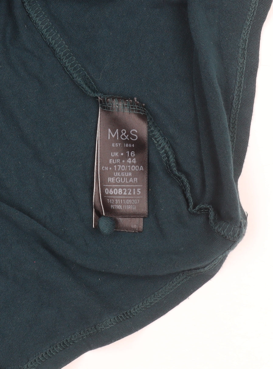 Marks and Spencer Women’s Green Lace Shift Dress Size 16