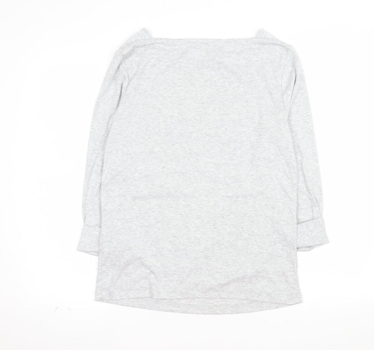 Cotton Traders Women's Grey Long Sleeve Boat Neck Top Size 14
