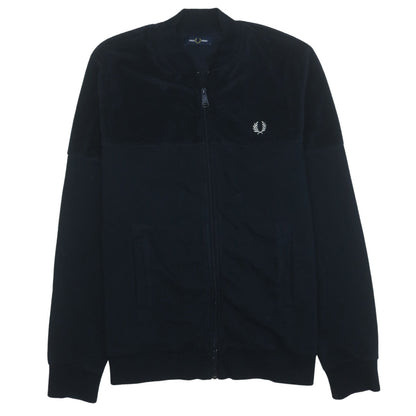 Fred Perry Men's Black Full Zip Sweatshirt Size L Classic Style