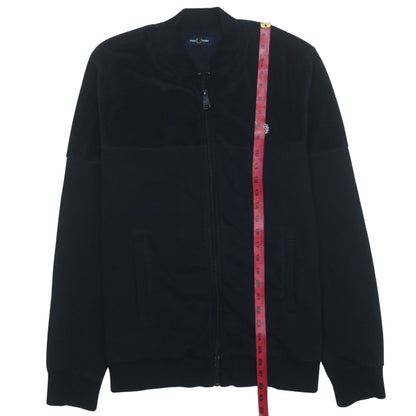 Fred Perry Men's Black Full Zip Sweatshirt Size L Classic Style