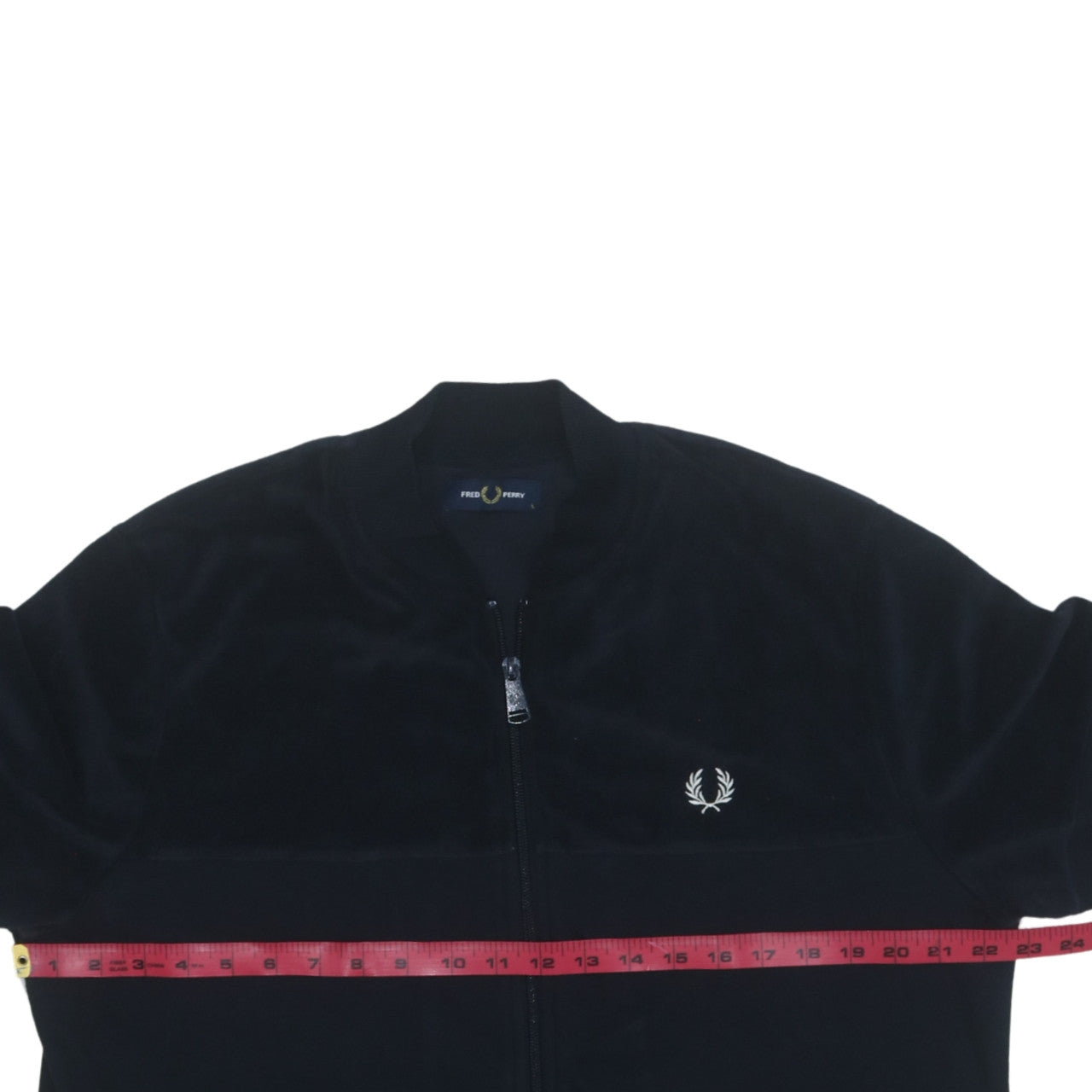 Fred Perry Men's Black Full Zip Sweatshirt Size L Classic Style