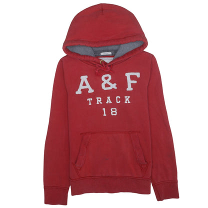 Abercrombie & Fitch Men's Red Pullover Hoodie M Muscle Fit