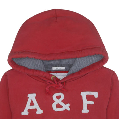 Abercrombie & Fitch Men's Red Pullover Hoodie M Muscle Fit