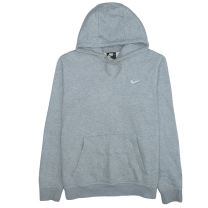 Nike Men's Grey Pullover Hoodie L Regular Fit Fleece Logo