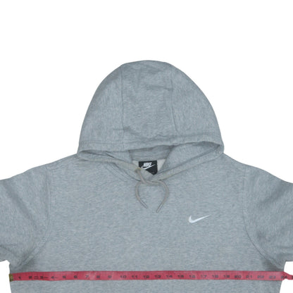 Nike Men's Grey Pullover Hoodie L Regular Fit Fleece Logo