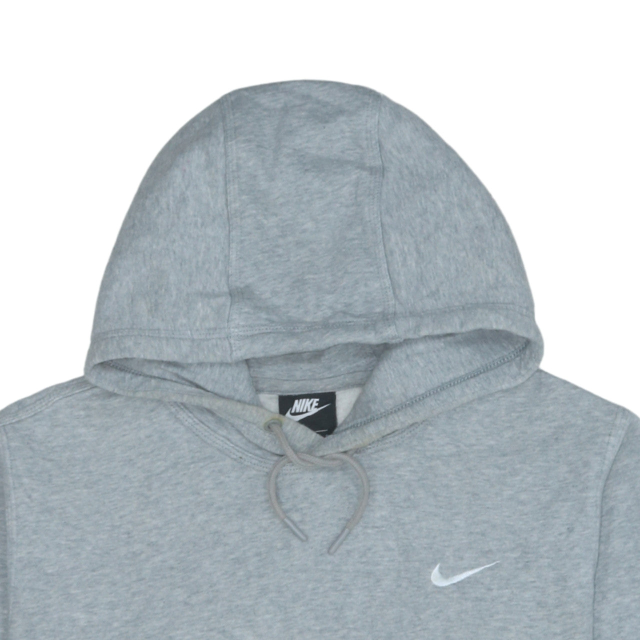 Nike Men's Grey Pullover Hoodie L Regular Fit Fleece Logo