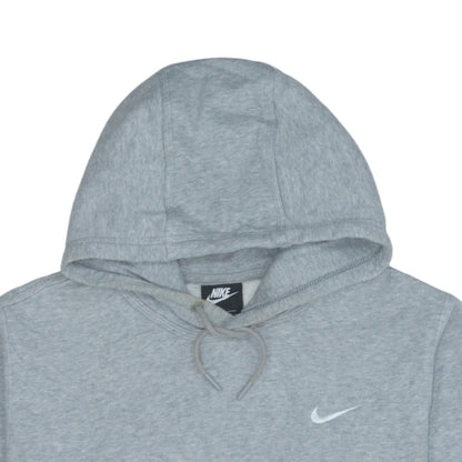 Nike Men's Grey Pullover Hoodie L Regular Fit Fleece Logo