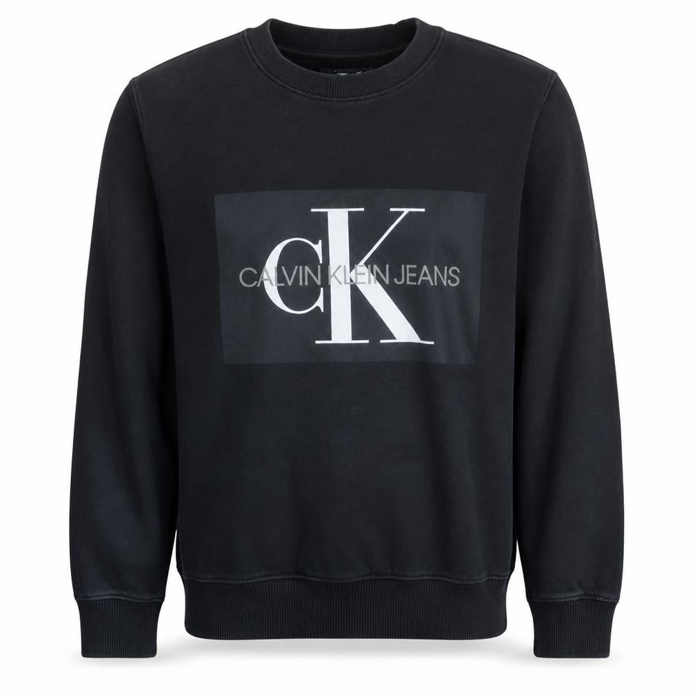 Calvin Klein Jeans Men's Black M Crew Neck Logo Sweatshirt