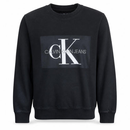 Calvin Klein Jeans Men's Black M Crew Neck Logo Sweatshirt
