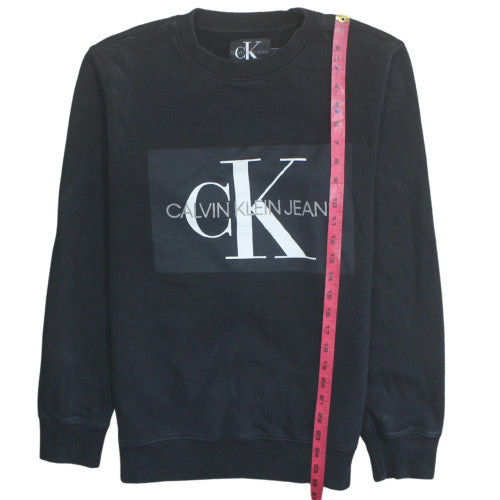 Calvin Klein Jeans Men's Black M Crew Neck Logo Sweatshirt