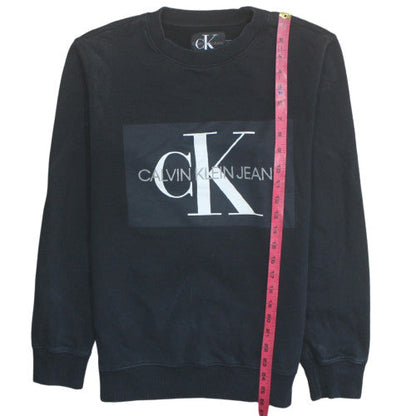 Calvin Klein Jeans Men's Black M Crew Neck Logo Sweatshirt
