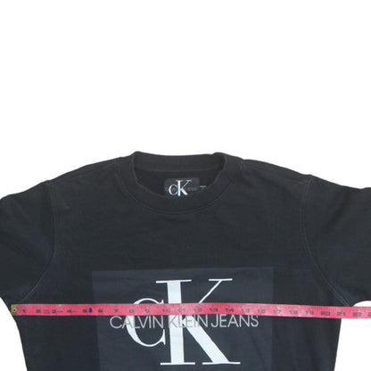 Calvin Klein Jeans Men's Black M Crew Neck Logo Sweatshirt